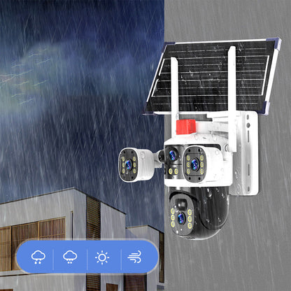 💥2025 New Hot Sale🎥 Triple-Lens Solar 360° Dome Camera✈️ fri frakt