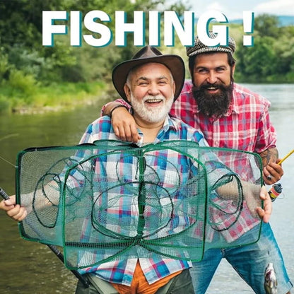 🚨50 % RABATT🚨Automatiskt hopfällbart nät för sportfiskare – förstärkt fisknät i nylon, håvnät med teleskophandtag🎣✨