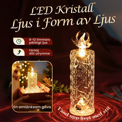 ✨ Kristallrosljusstake – romantisk glamour utan krångel