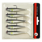Jig Head Mjukt Fiskedrag med Paddle Tail - 5 st Set