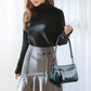 Trendig crossbody- och axelväska i PU-läder för kvinnor