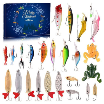 Rejäla Realistiska Fiskedrag med Adventskalender Display Set