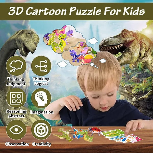 🔥Sista dagen 40% rabatt🔥Educational 3D Cartoon Puzzle🧩