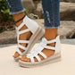 Wedge-sandaler med dekor av strass