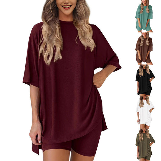 🍧Sommarerbjudande 50% rabatt💞 Avslappnat, löst tvådelat set för kvinnor