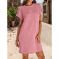 Women's Relaxed Roll Sleeve Pocket Dress
