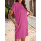Women's Relaxed Roll Sleeve Pocket Dress