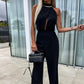 Elegant Ärmlös Enfärgad Jumpsuit för Kvinnor