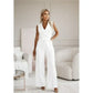 ☀️Women:s Ärmlös V-ringad enfärgad Jumpsuit🕊️