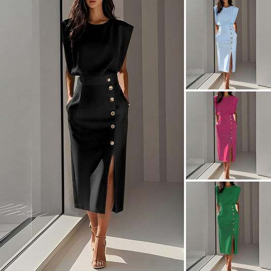 Dam Midiklänning med Elegant Slits