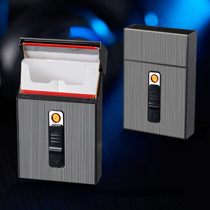 🔥Köp 2 Få 1 gratis🔥Det mest fashionabla🚬 cigarettfodralet med inbyggd tändningsfunktion