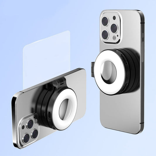 3-i-1 magnetisk selfie-lampa med inbyggd spegel