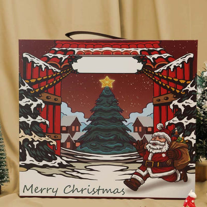 24-dagars julkalender med adventskalender i presentförpackning