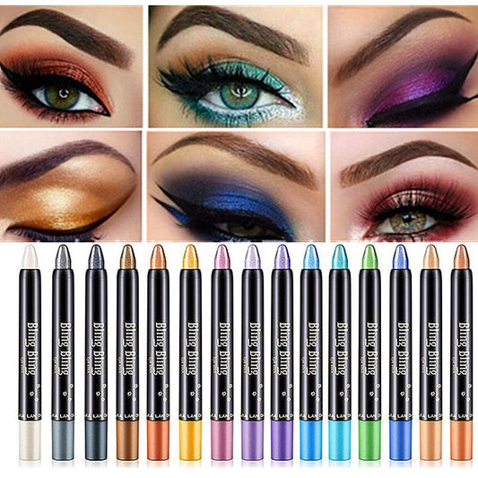 15 Color Highlighter Eyeshadow Pencil Vattentät Glitter Eye Shadow Eyeliner Penna(10% rabatt för två stycken eller fler）