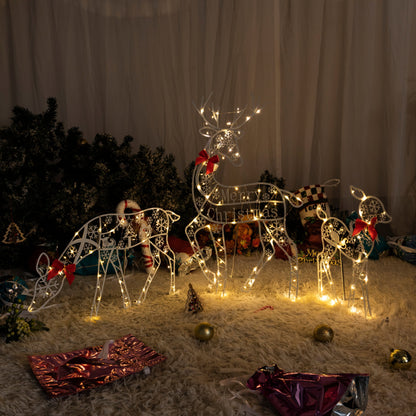 🎅（3 stycken, 49% rabatt på julkampanj, fri frakt）🎅White Glitter Reindeer Christmas Light
